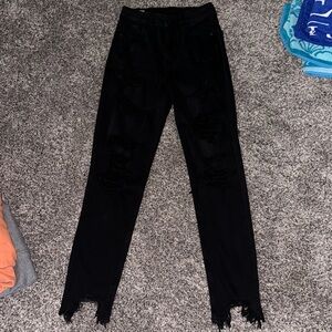 American Eagle Black Ripped Jeans
